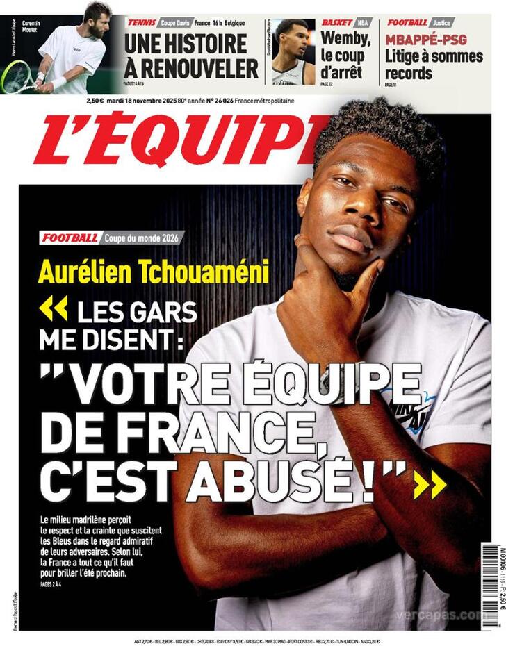 Capa L'quipe - 2025-11-18