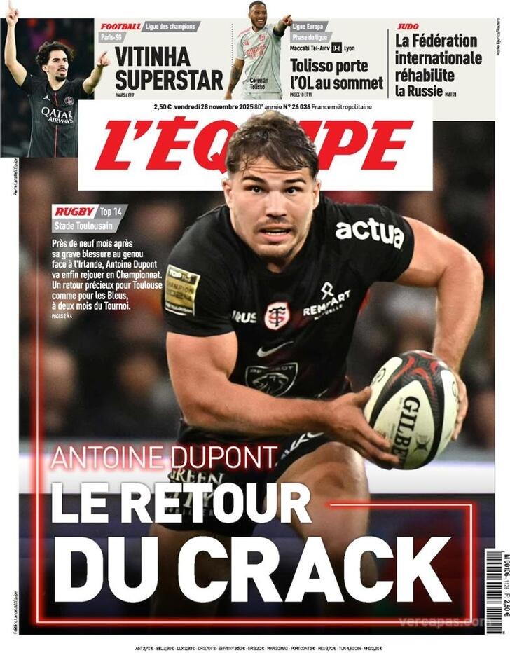 Capa L'quipe - 2025-11-28
