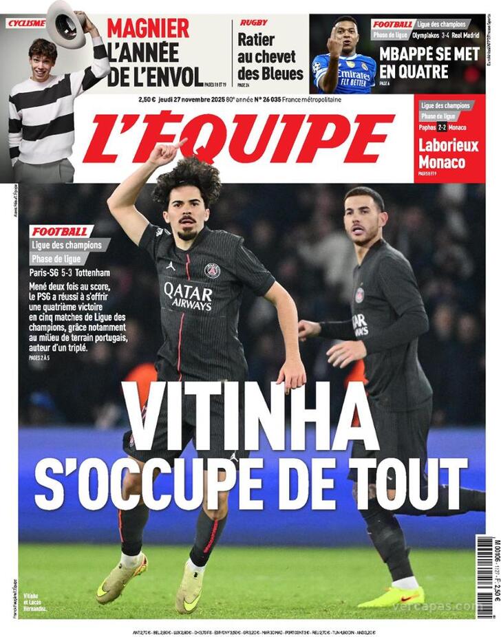 Capa L'quipe - 2025-11-27