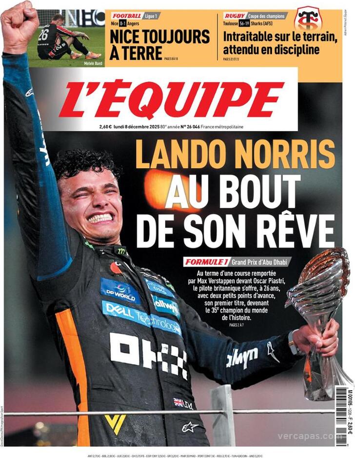 Capa L'quipe - 2025-12-08