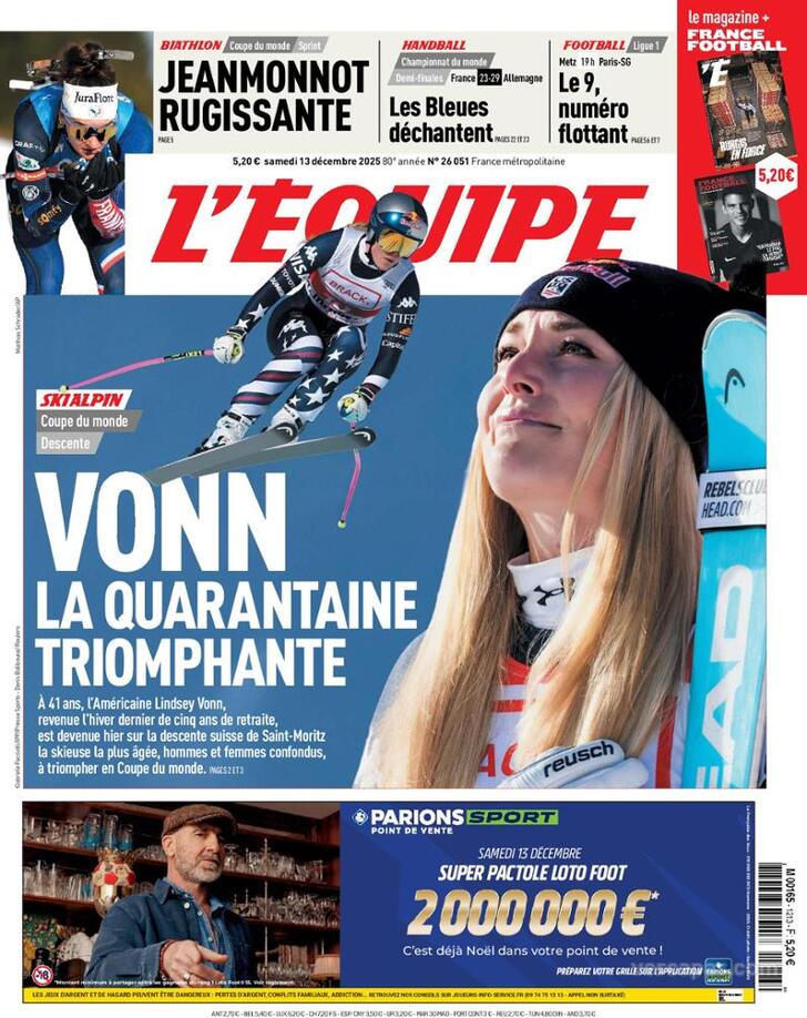Capa L'quipe - 2025-12-13