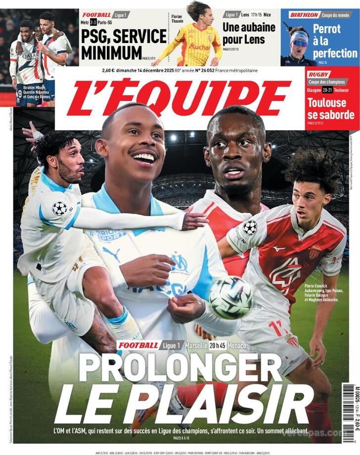 Capa L'quipe - 2025-12-14