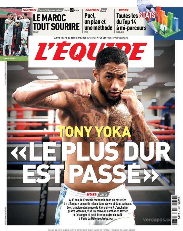 Capa L'�quipe - 2025-12-30
