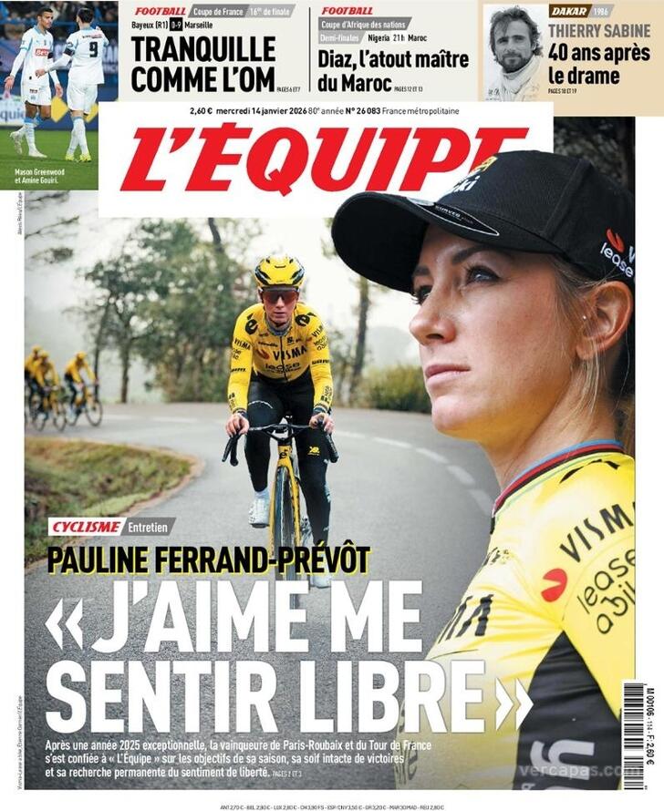 Capa L'�quipe - 2026-01-14