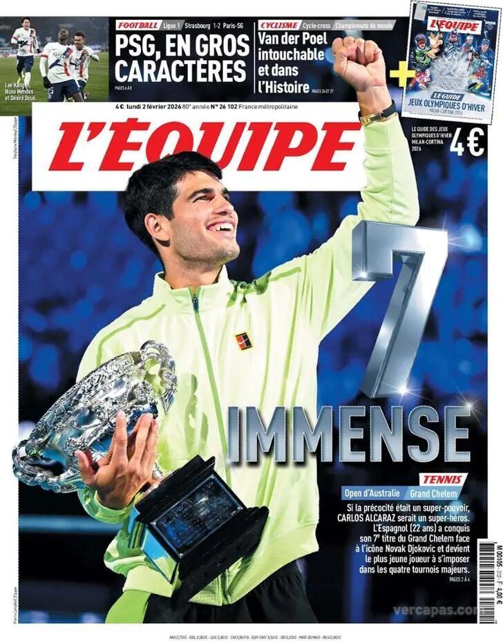 Capa L'�quipe - 2026-02-02