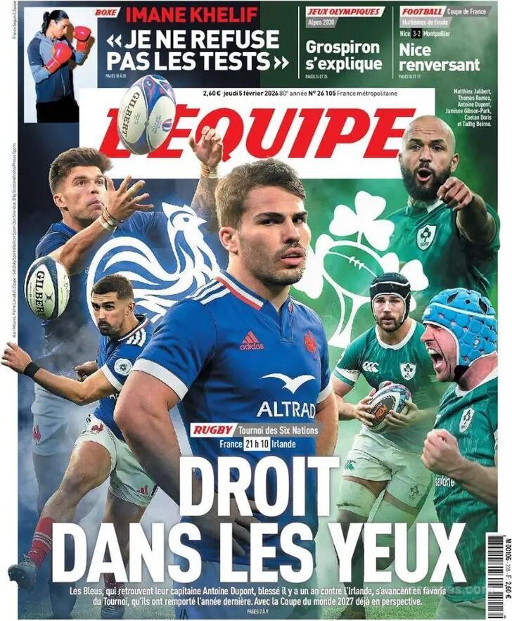 Capa L'�quipe - 2026-02-05