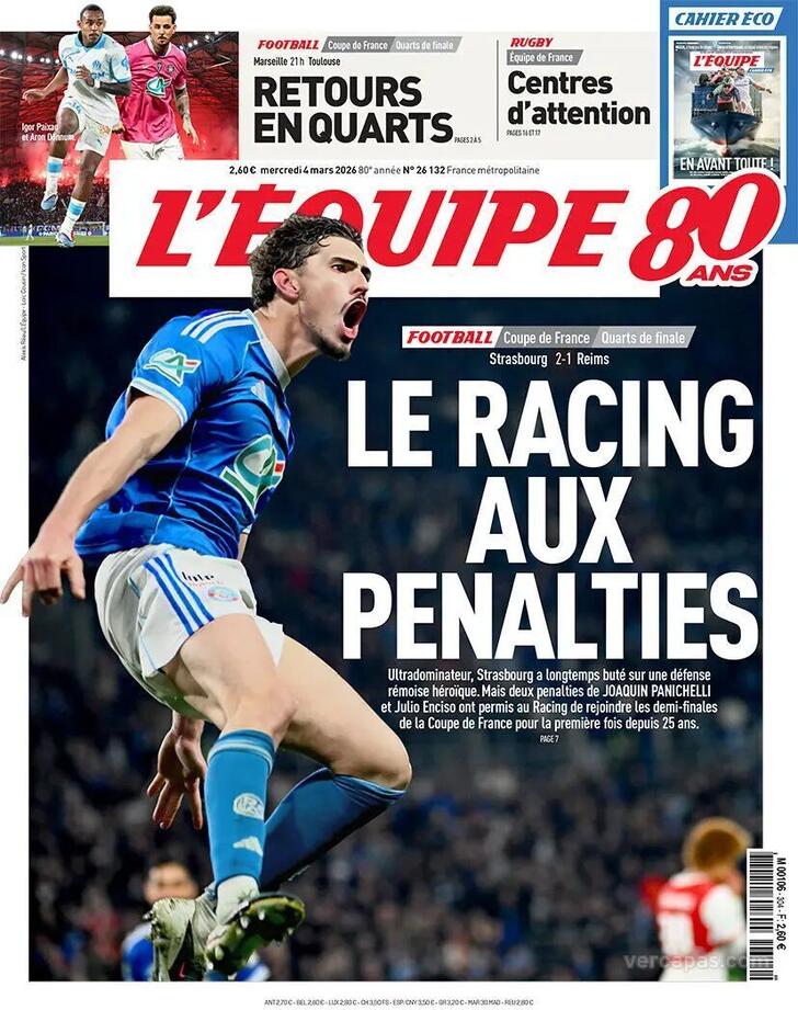 Capa L'�quipe - 2026-03-04