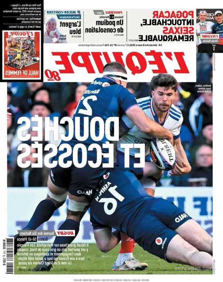 Capa L'�quipe - 2026-03-08