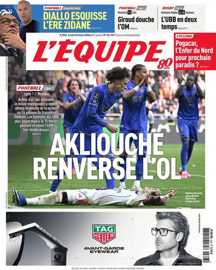 Capa L'�quipe - 2026-03-23