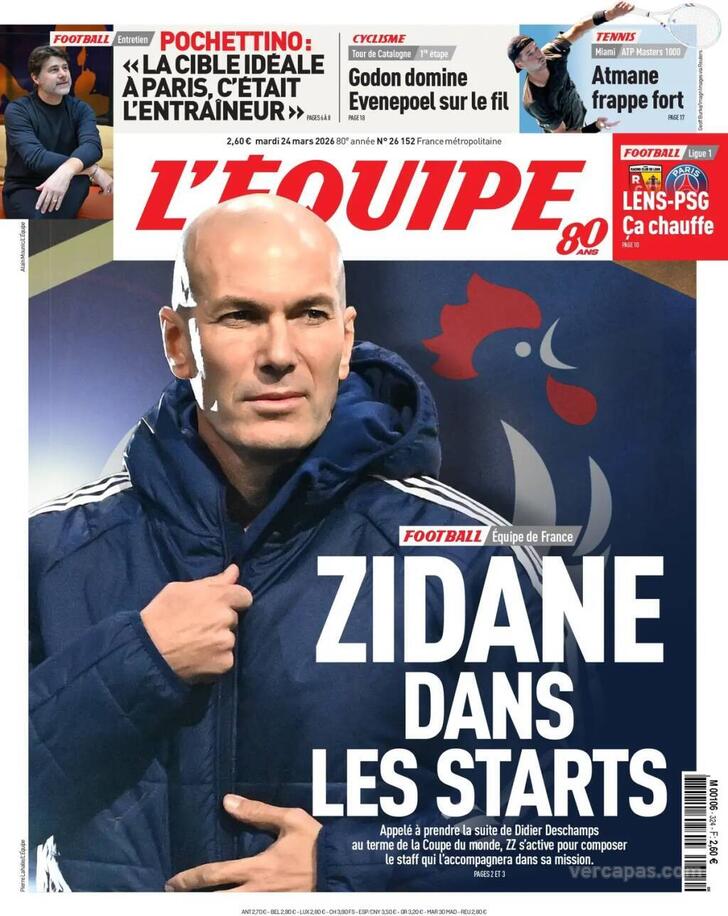 Capa L'�quipe - 2026-03-24