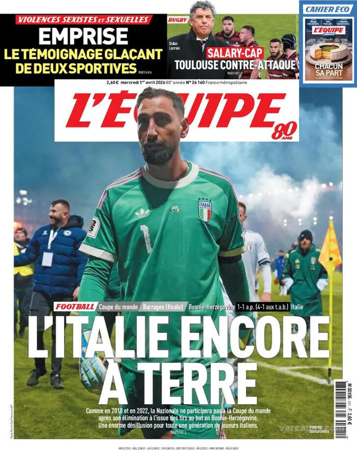 Capa L'�quipe - 2026-04-01