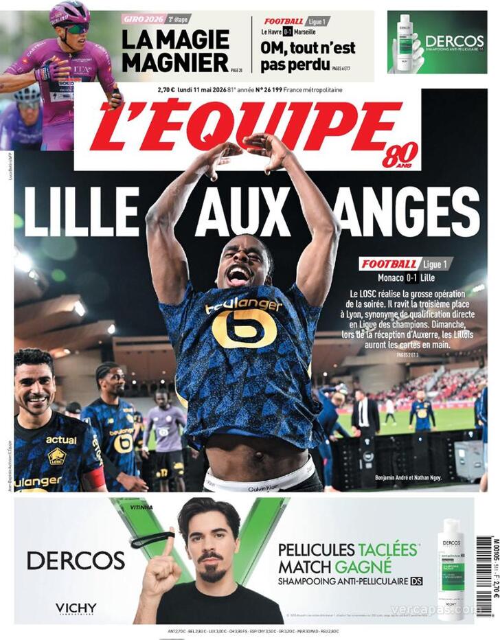 Capa L'�quipe - 2026-05-11