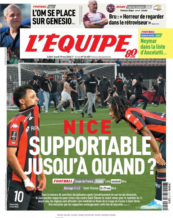 Capa L'�quipe - 2026-05-19