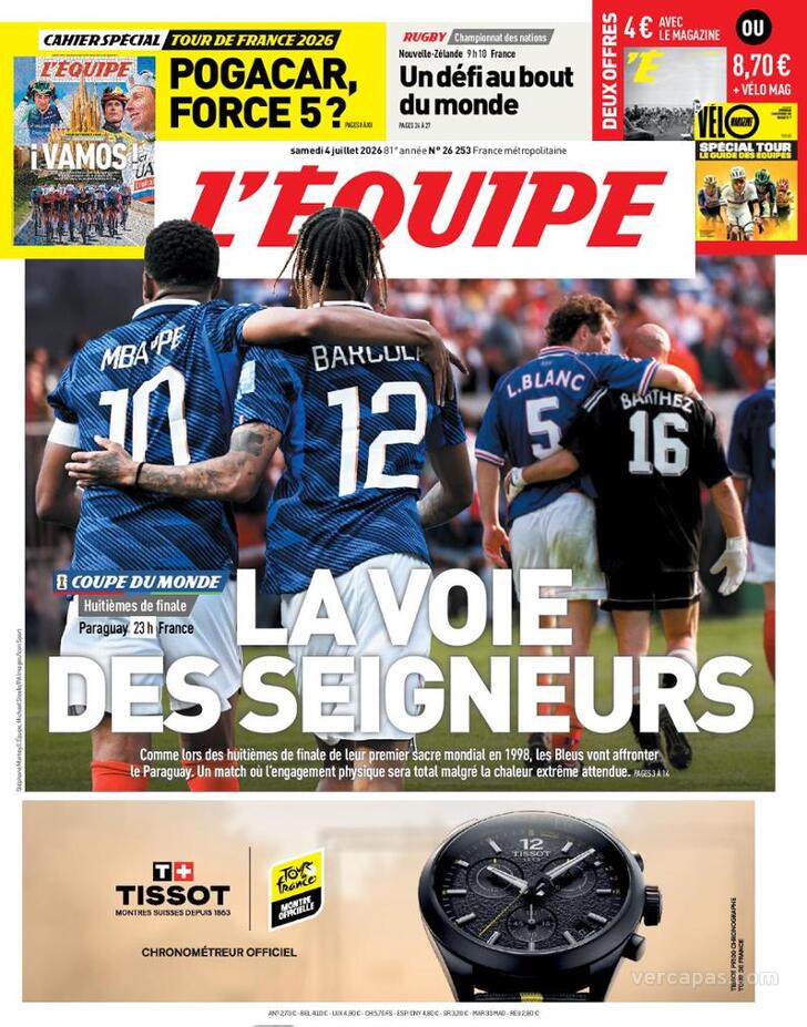 Capa L'�quipe - 2026-07-05