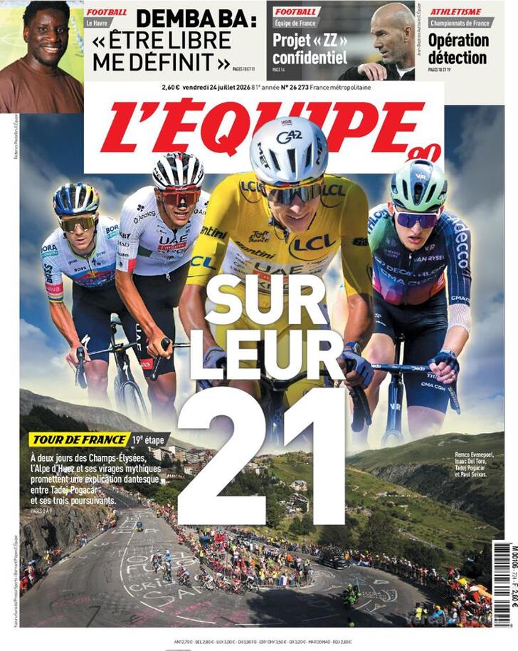 Capa L'�quipe - 2026-07-24