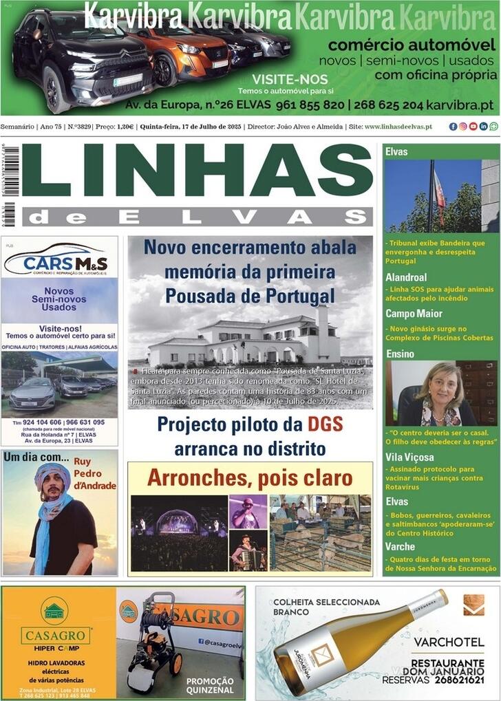 Capa Linhas de Elvas - 2025-07-17