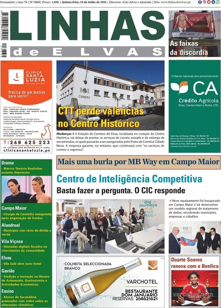 Capa Linhas de Elvas - 2025-07-24