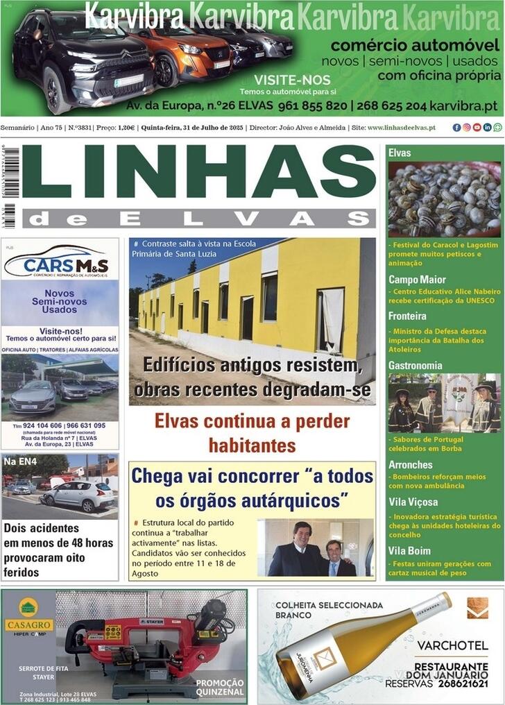 Capa Linhas de Elvas - 2025-07-31