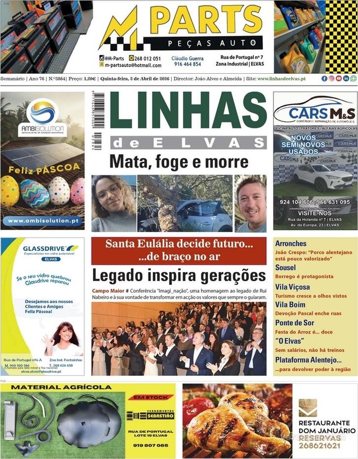 Capa Linhas de Elvas - 2026-04-02