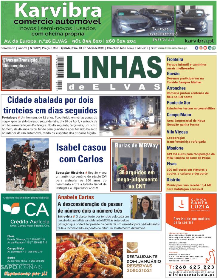 Capa Linhas de Elvas - 2026-04-24