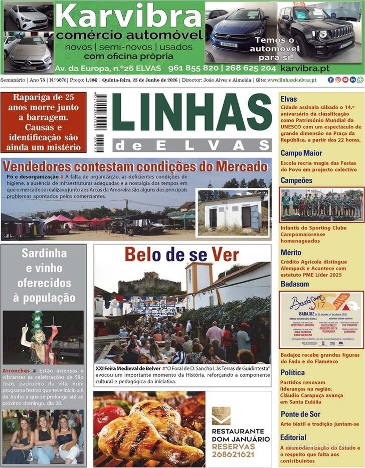 Capa Linhas de Elvas - 2026-06-25