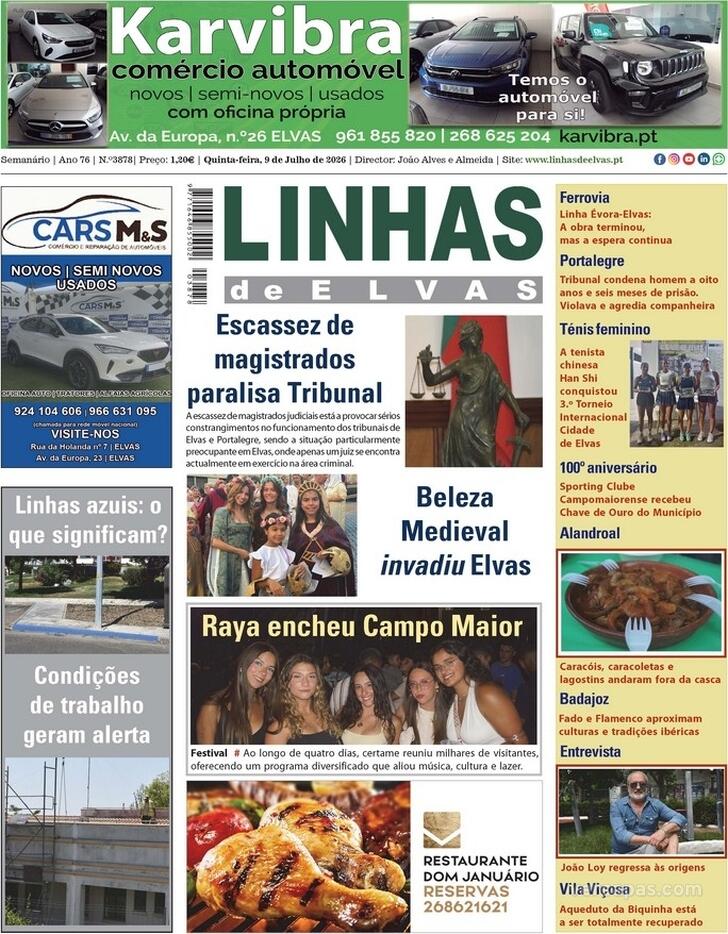 Capa Linhas de Elvas - 2026-07-09