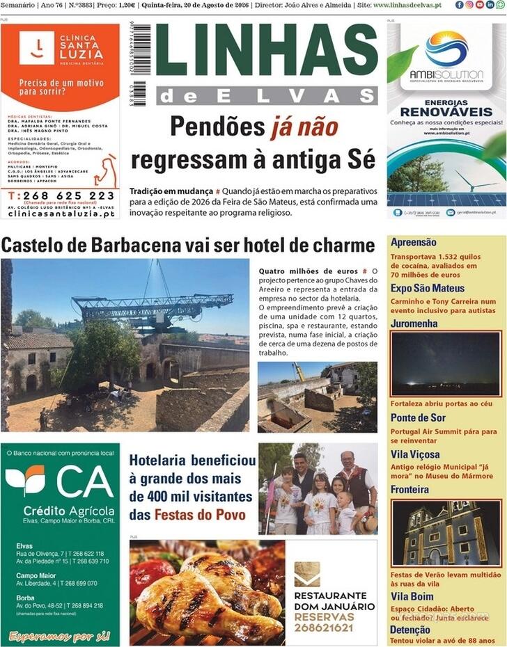Capa Linhas de Elvas - 2026-08-20