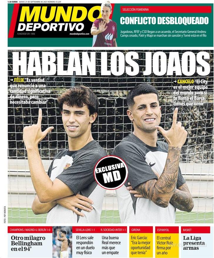 Capa Mundo Deportivo - 2023-09-21
