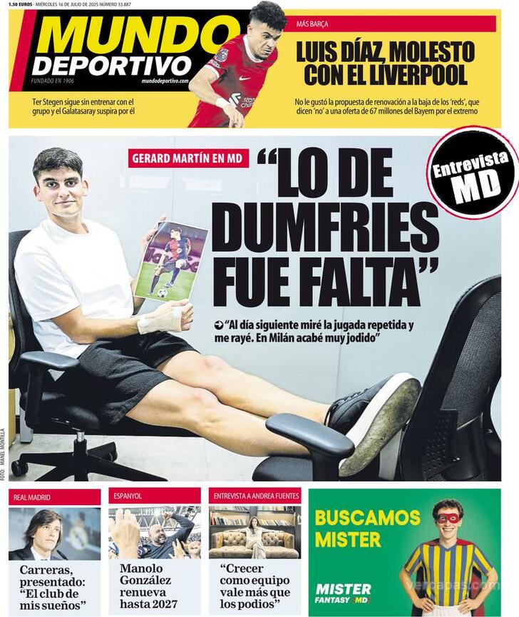 Capa Mundo Deportivo - 2025-07-15