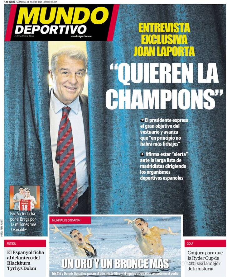 Capa Mundo Deportivo - 2025-07-26