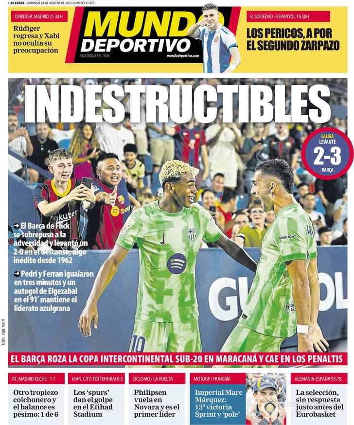 Capa Mundo Deportivo - 2025-08-24