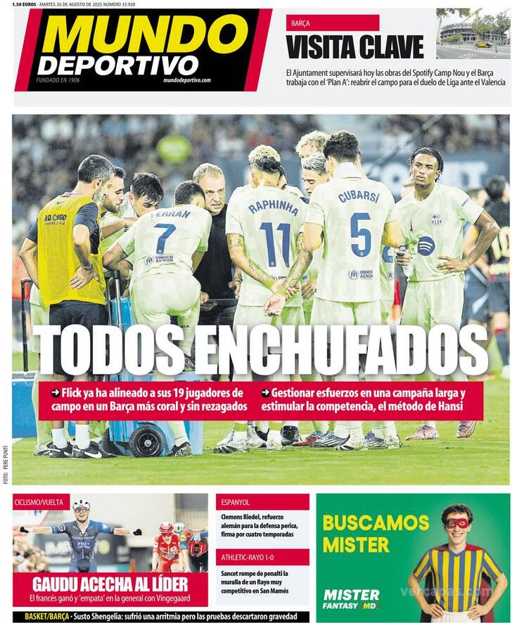 Capa Mundo Deportivo - 2025-08-26