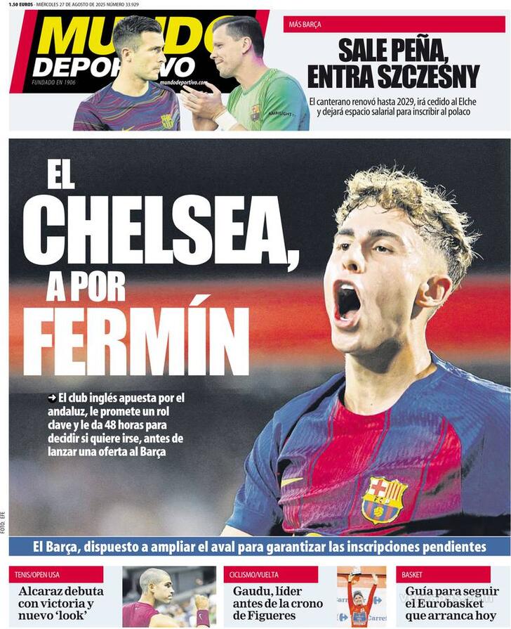 Capa Mundo Deportivo - 2025-08-27