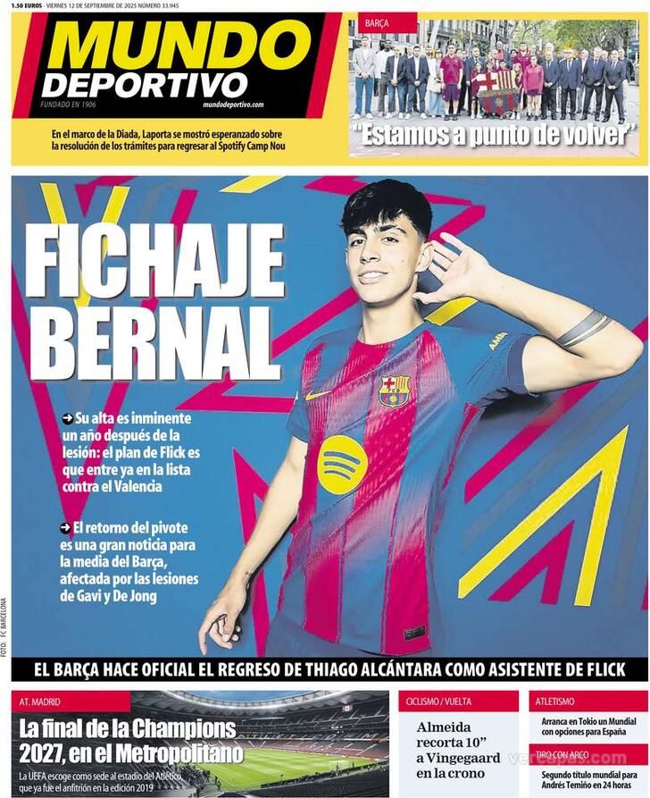 Capa Mundo Deportivo - 2025-09-12