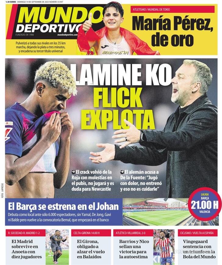 Capa Mundo Deportivo - 2025-09-14
