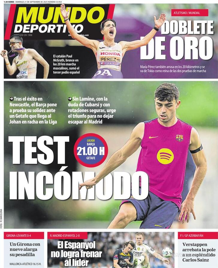 Capa Mundo Deportivo - 2025-09-21