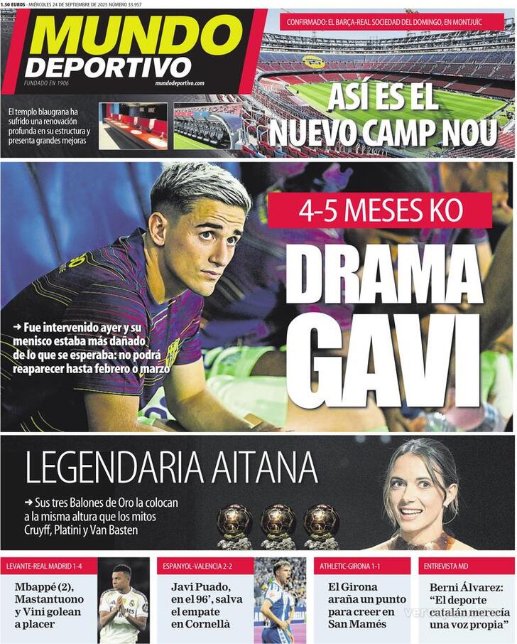 Capa Mundo Deportivo - 2025-09-24