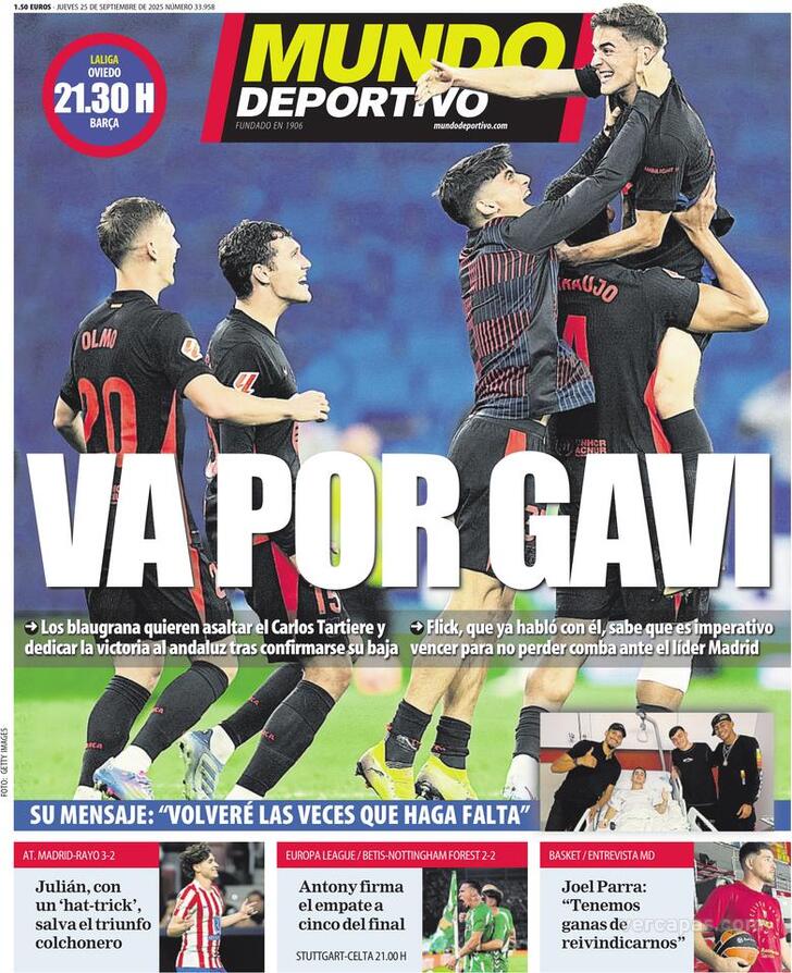 Capa Mundo Deportivo - 2025-09-25