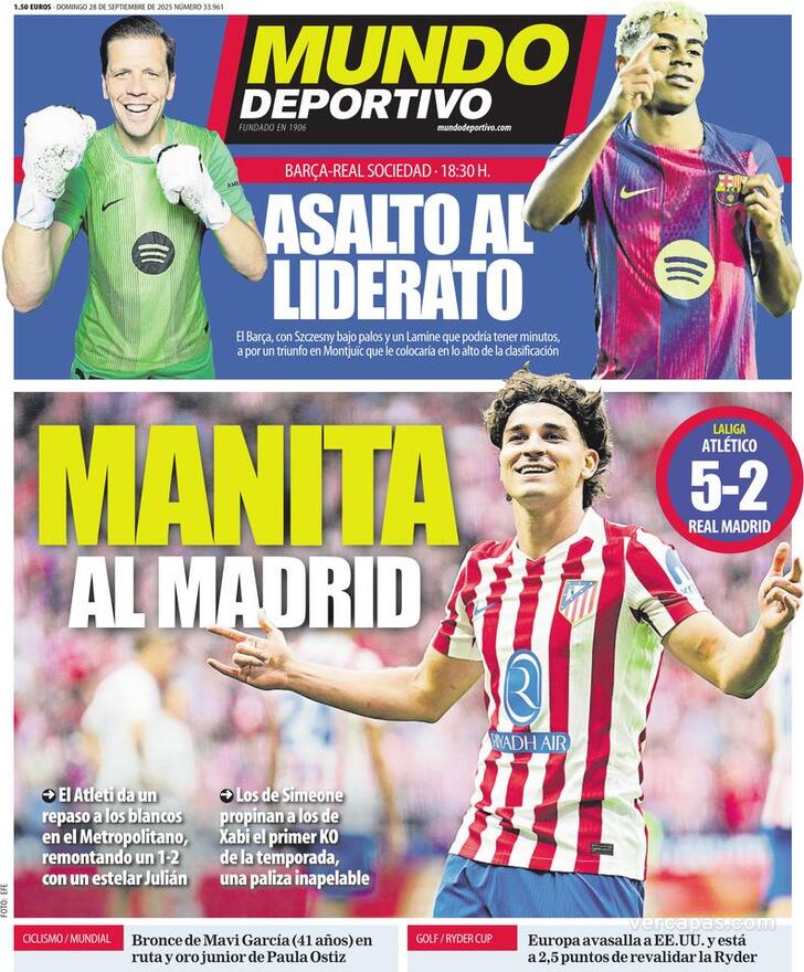 Capa Mundo Deportivo - 2025-09-28