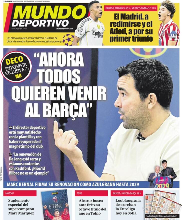 Capa Mundo Deportivo - 2025-09-30
