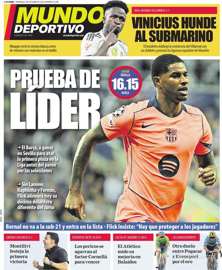 Capa Mundo Deportivo - 2025-10-05