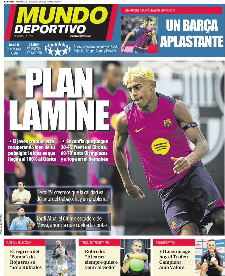 Capa Mundo Deportivo - 2025-10-08