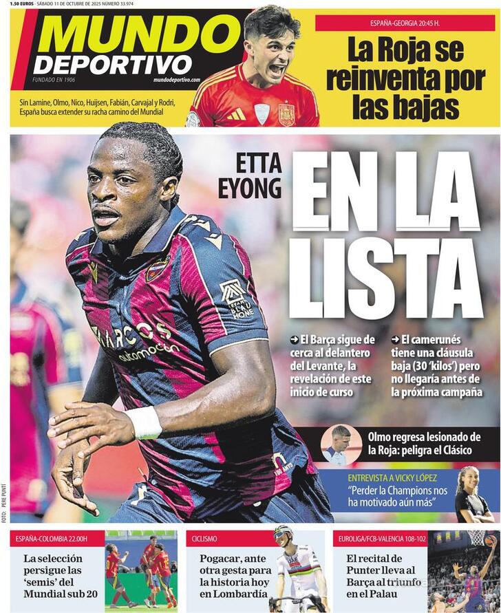 Capa Mundo Deportivo - 2025-10-11