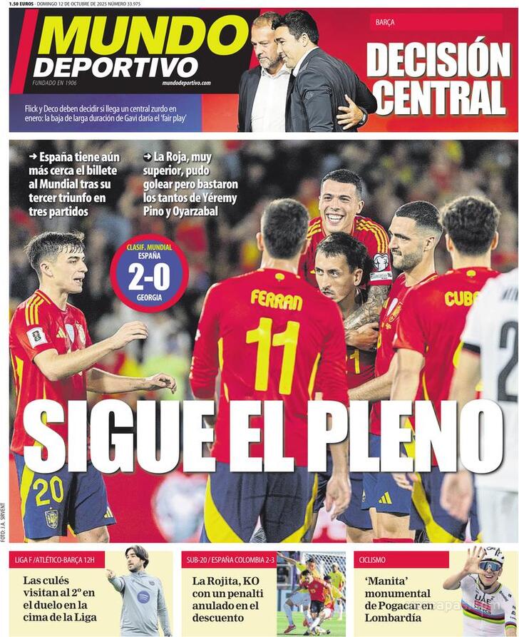Capa Mundo Deportivo - 2025-10-12
