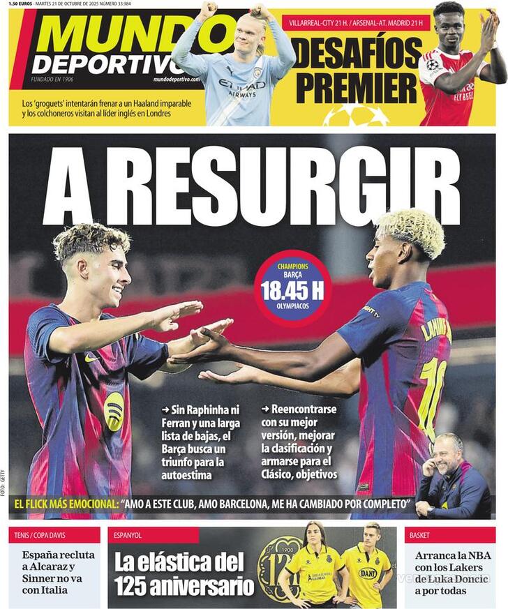 Capa Mundo Deportivo - 2025-10-21