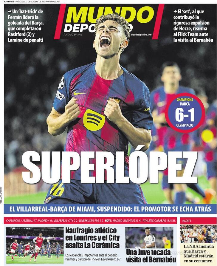Capa Mundo Deportivo - 2025-10-22