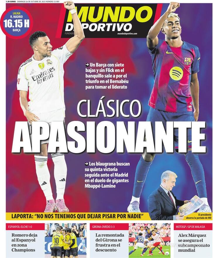 Capa Mundo Deportivo - 2025-10-26