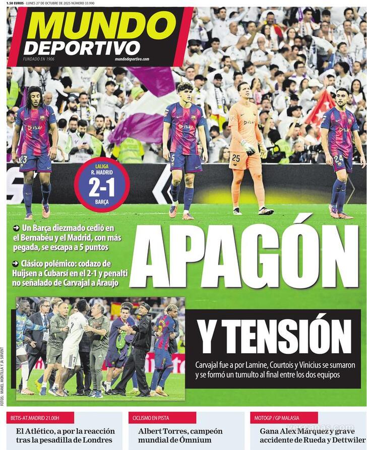 Capa Mundo Deportivo - 2025-10-27