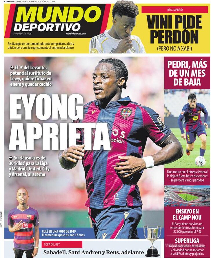 Capa Mundo Deportivo - 2025-10-30