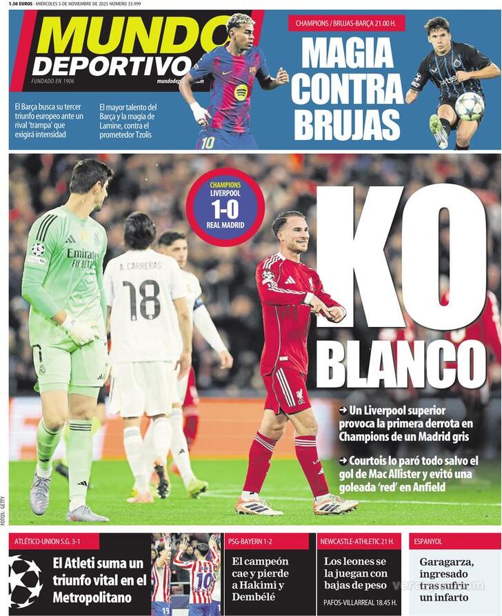 Capa Mundo Deportivo - 2025-11-05